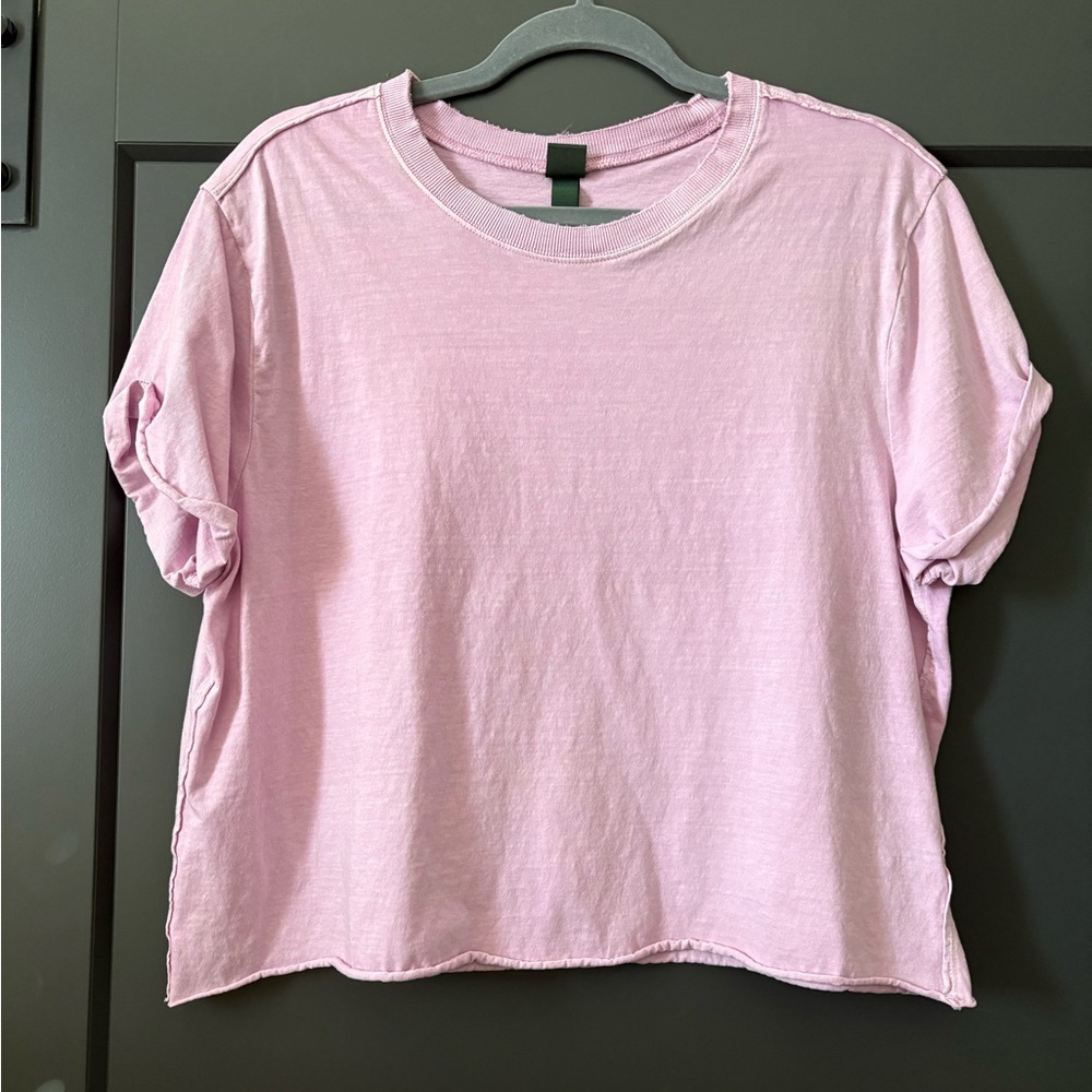 Wild Fable Light Pink Short Sleeve Cropped Tee